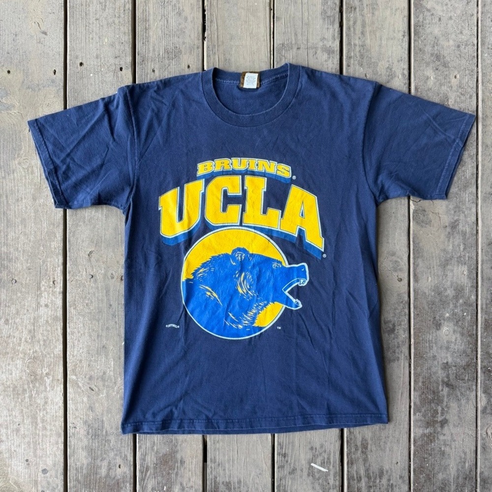 Nutmeg Mills UCLA Bruins Vintage 90s Navy Blue T-Shirt Made in USA Large